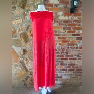 Design History, 95% viscose, 5% spandex, pink sleeveless summer dress, small